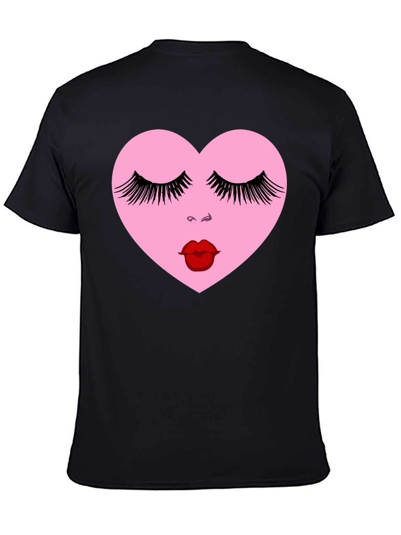 Black Heart Face Graphic Tee view 4