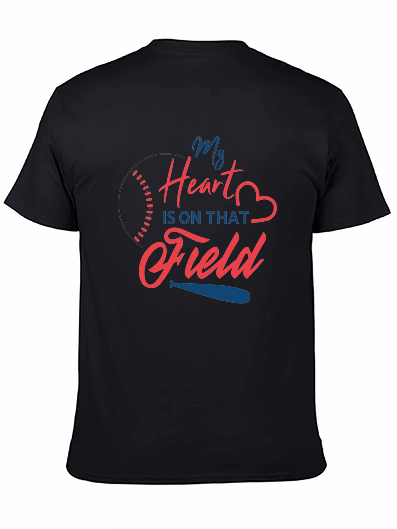 My Heart Is On That Field Baseball T-Shirt - 4