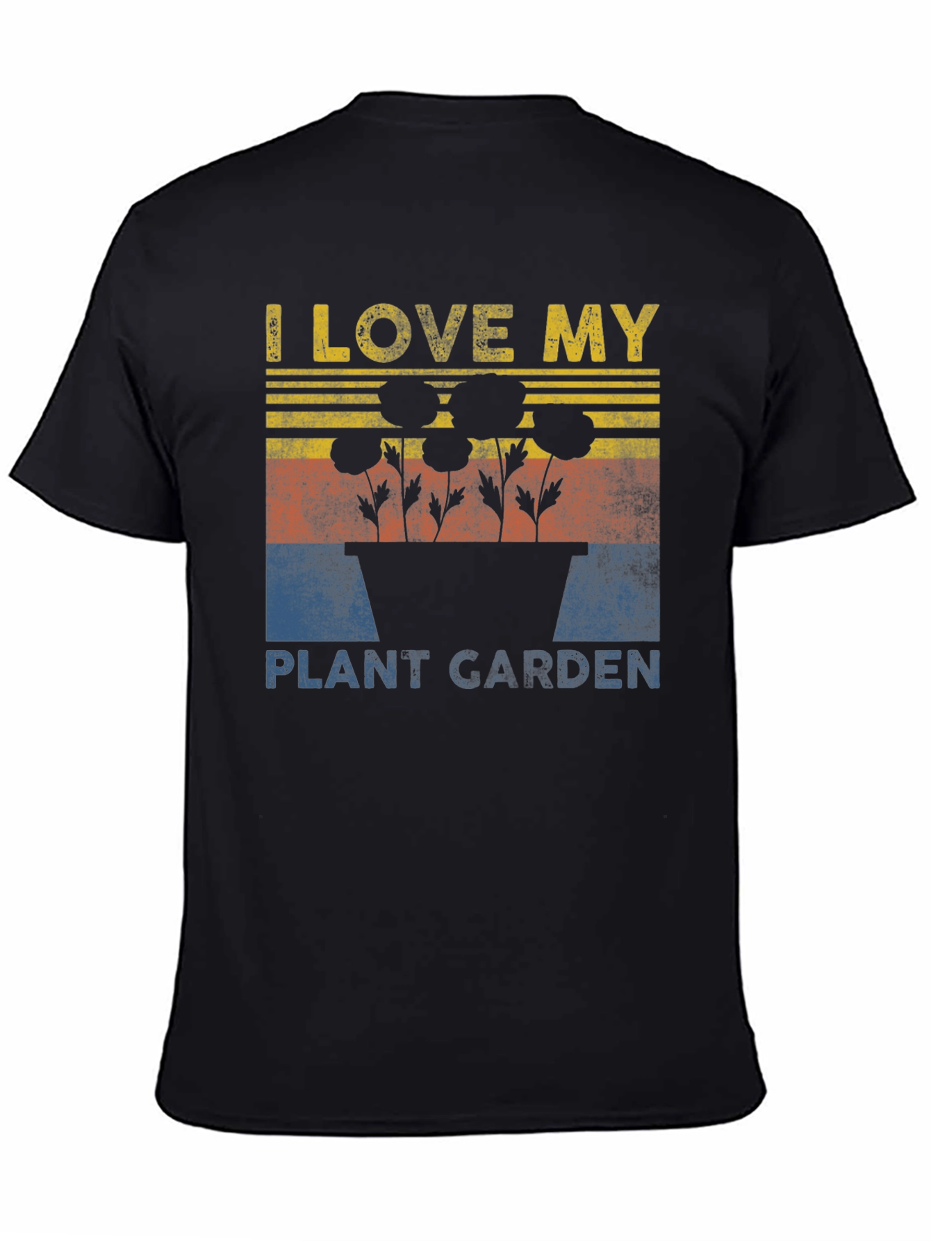 Black I Love My Plant Garden T-Shirt view 4