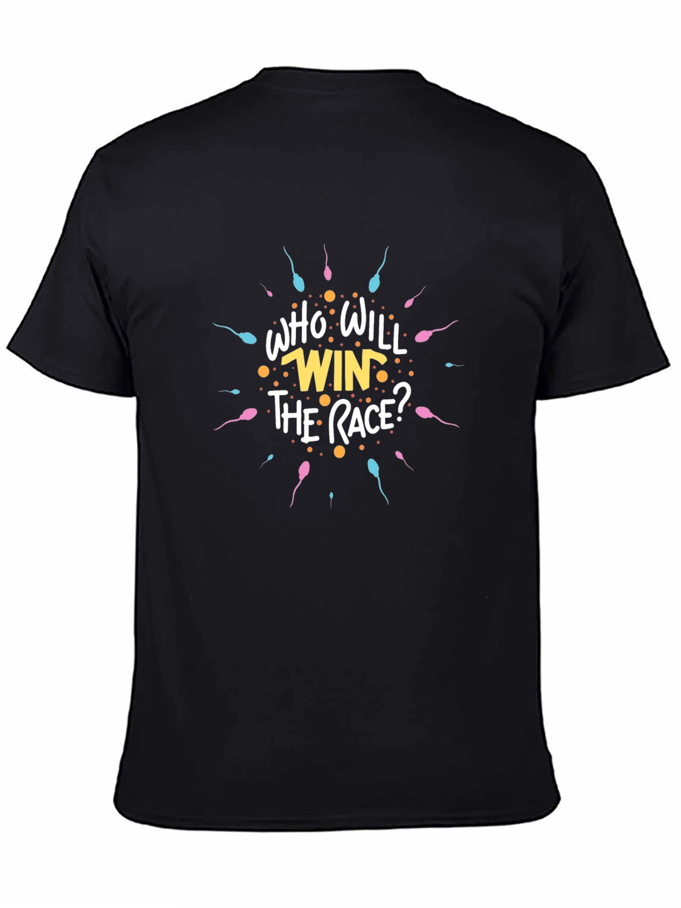 Black Who Will Win The Race? Funny Unisex T-Shirt view 4