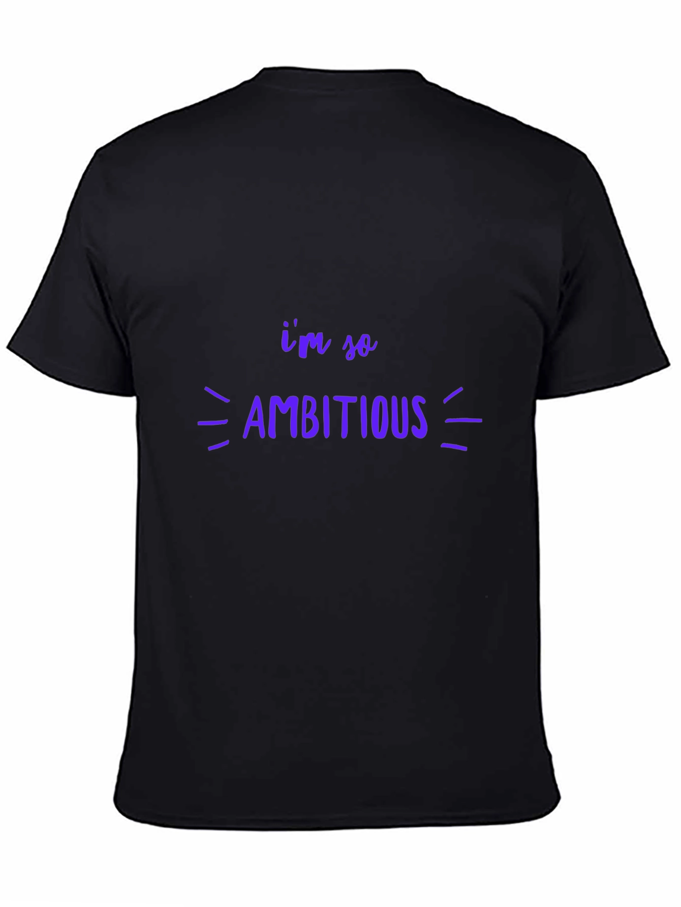 Black Ambitious Graphic Tee - Black Unisex T-Shirt view 4