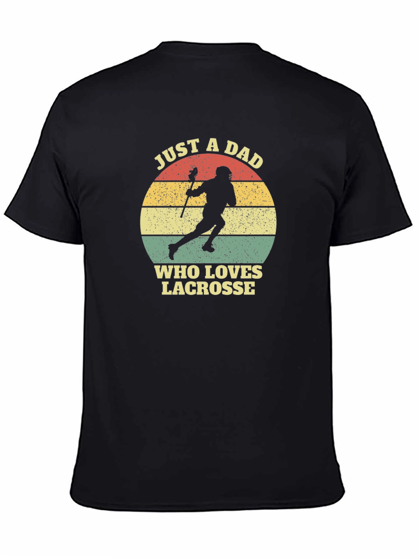 Black Lacrosse Dad Graphic Tee view 4