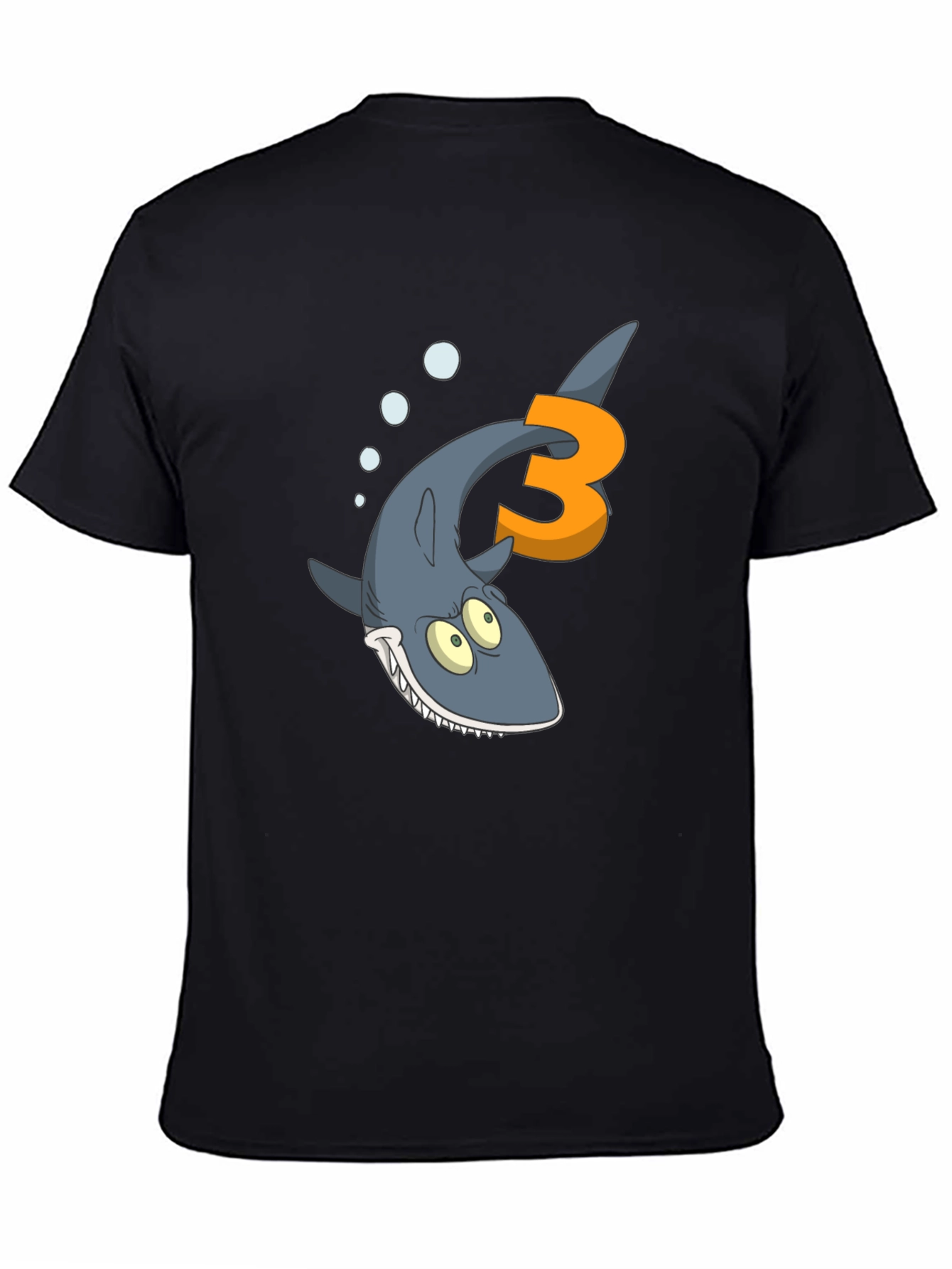 Black Shark Birthday T-Shirt - 3rd Birthday Gift view 4
