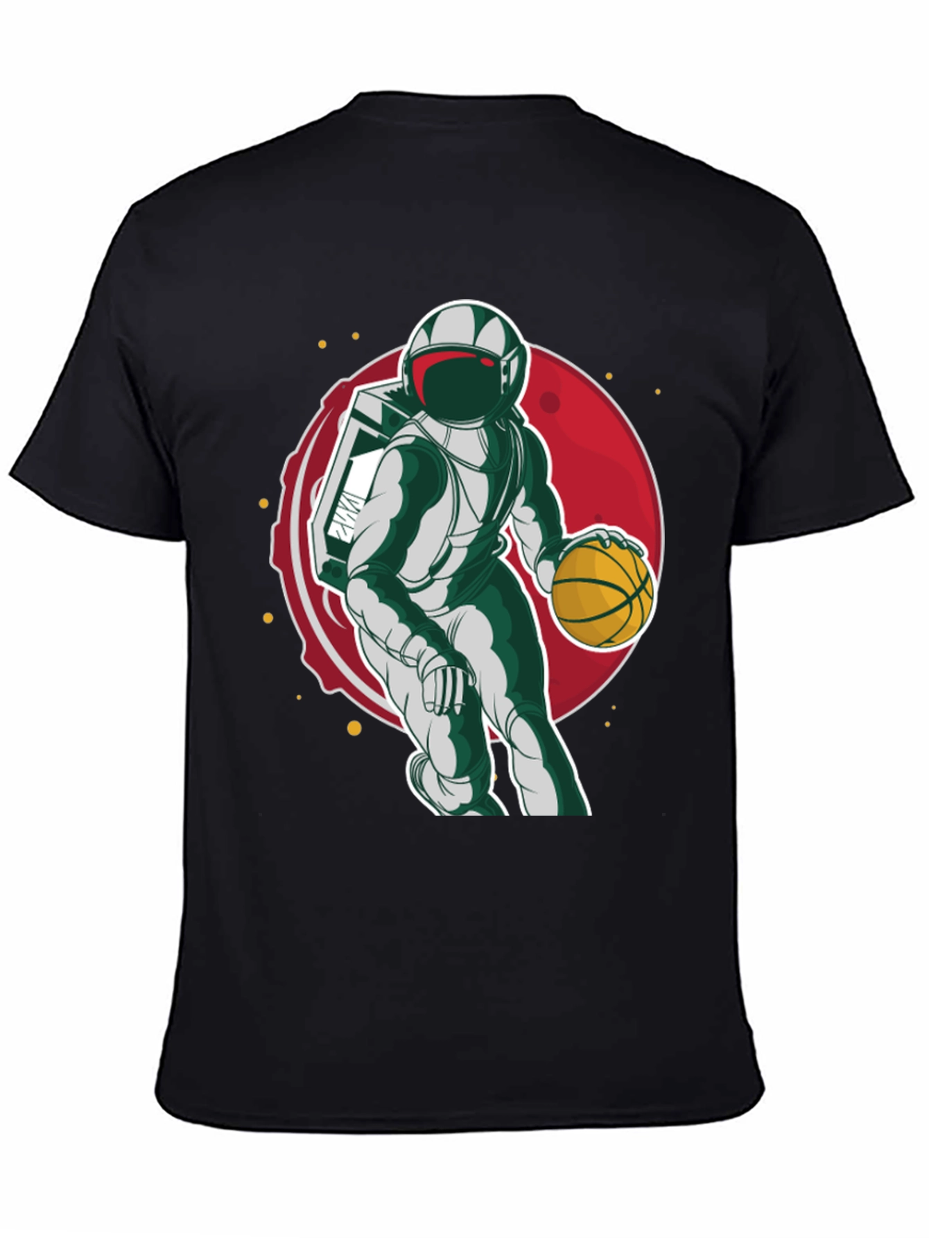 Black Astronaut Basketball T-Shirt view 4