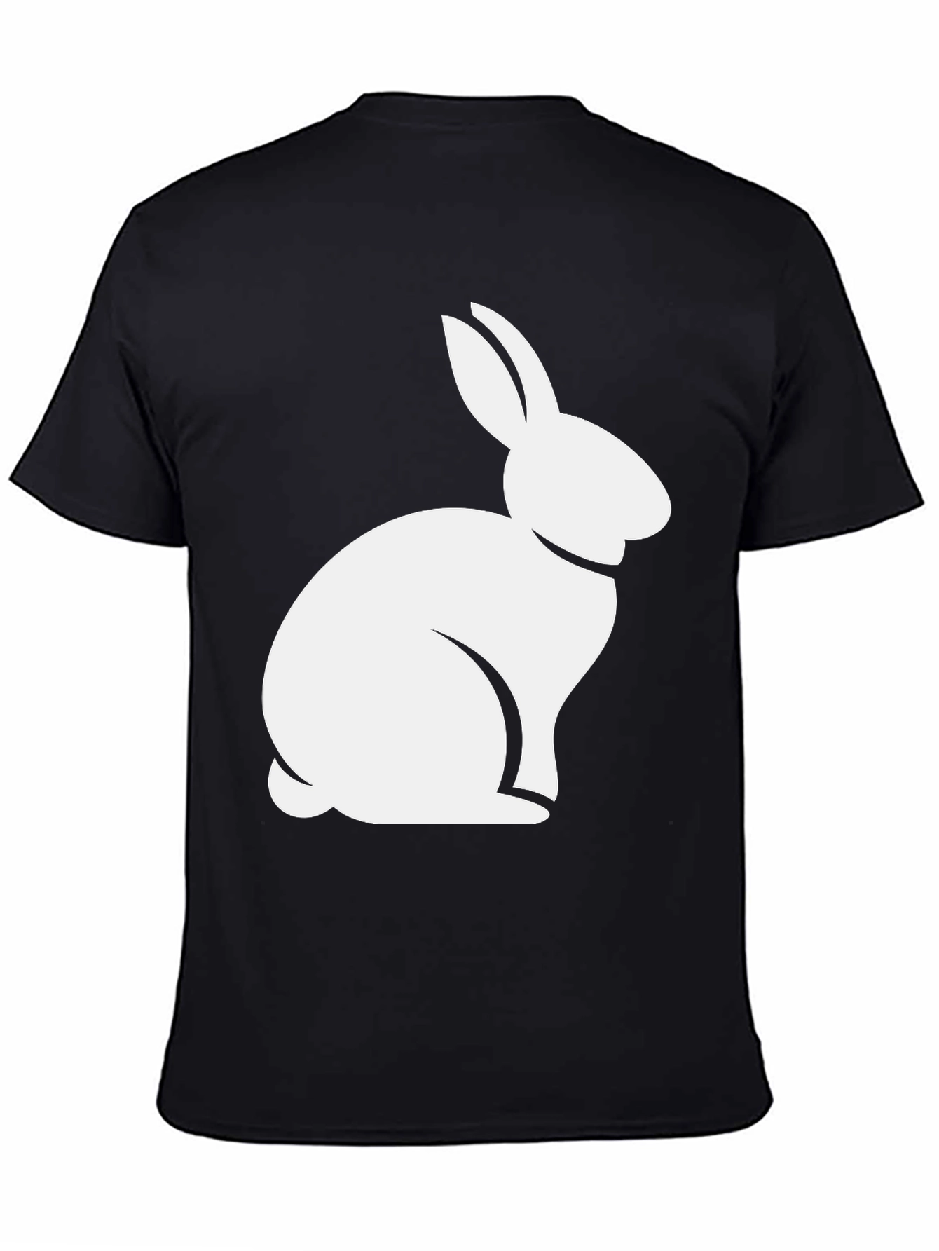 Black Rabbit Graphic Tee - Black Casual T-Shirt view 4
