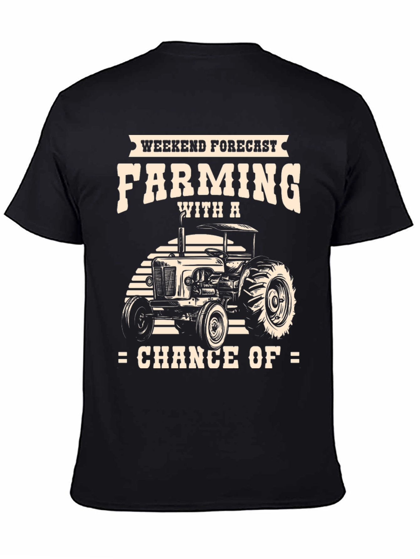 Black Farming Forecast T-Shirt view 4