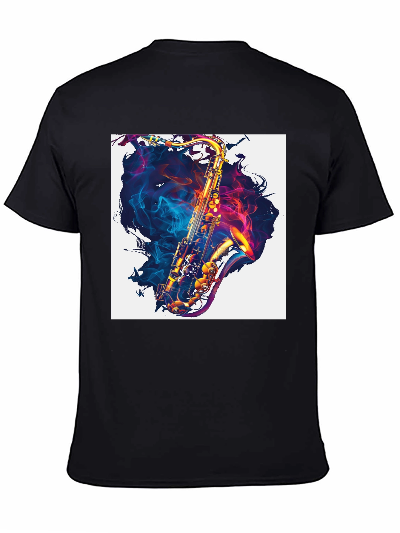 Black Saxophone Graphic Print Tee view 4