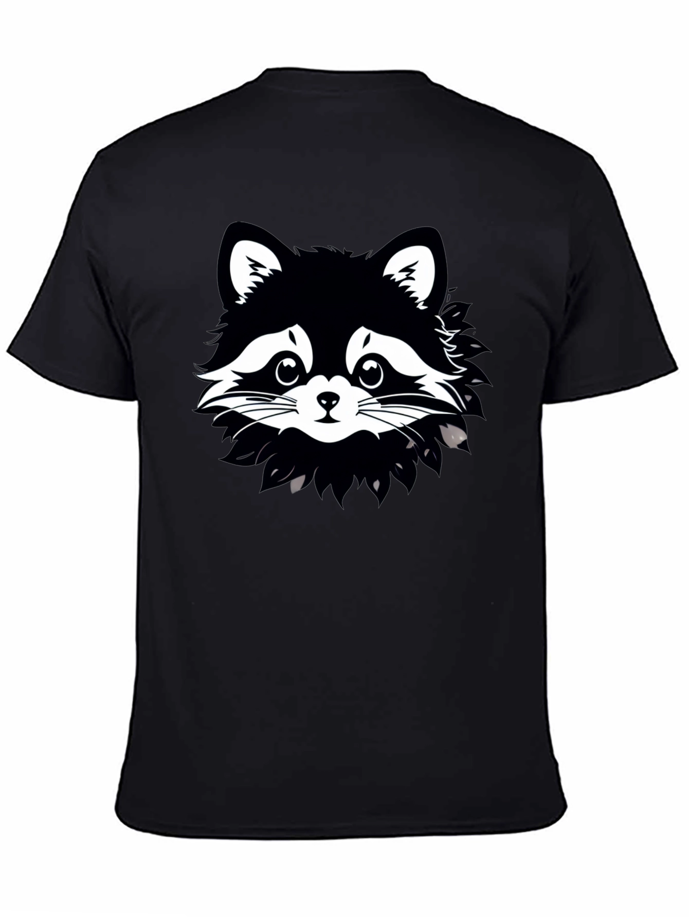 Black Raccoon Graphic Tee - Unisex Cotton T-Shirt view 4