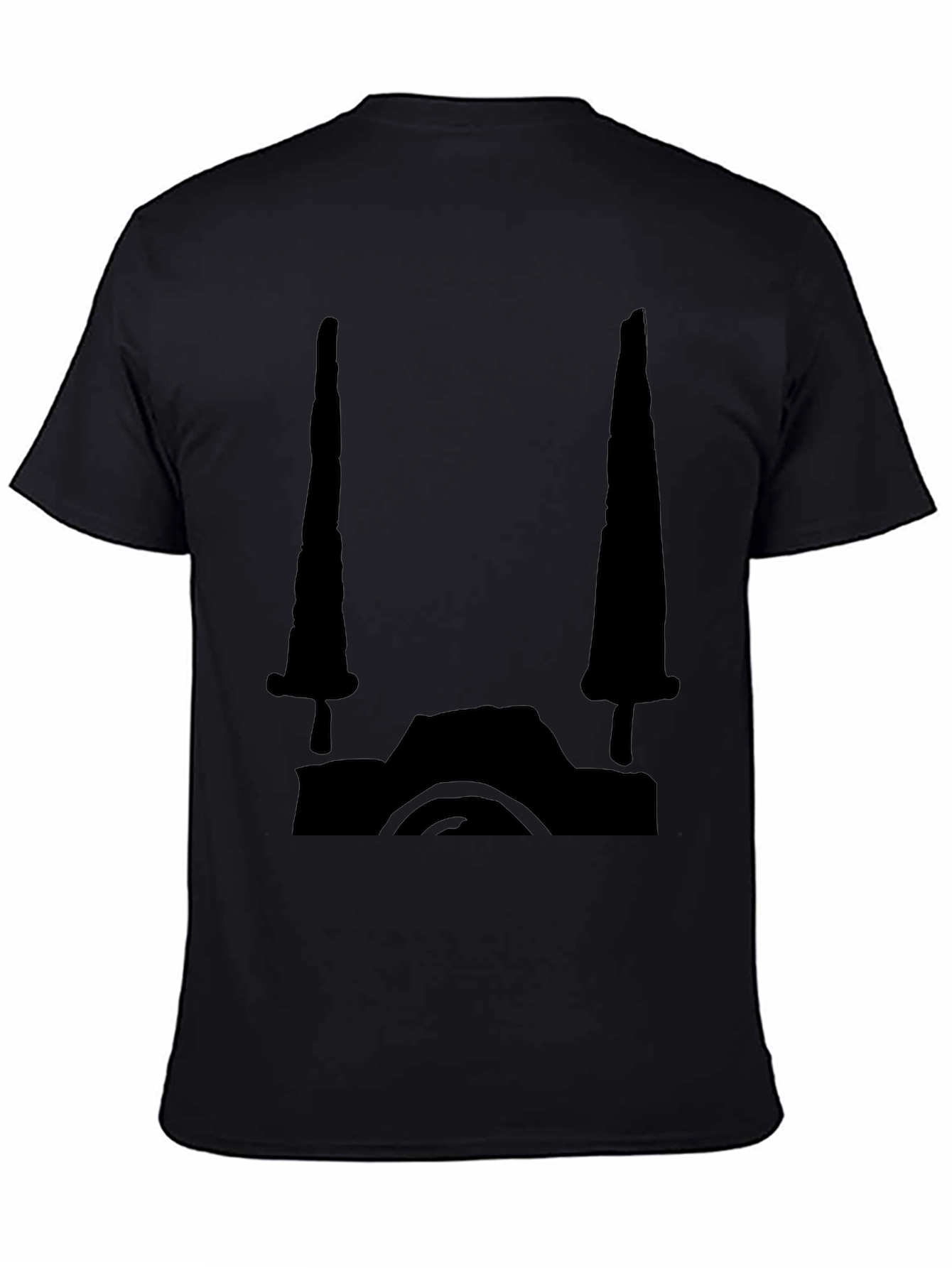 Black Black Graphic Tee - Camera Design view 4