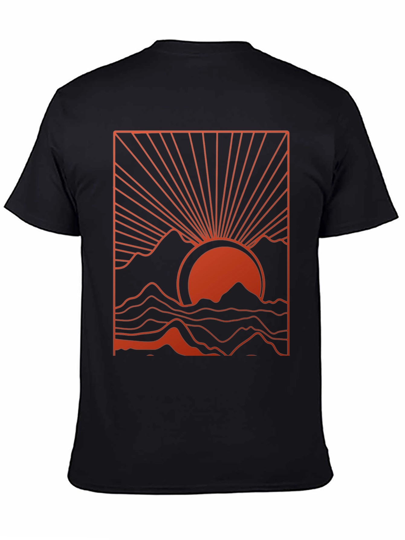 Black Sunset Graphic T-Shirt - Black view 4