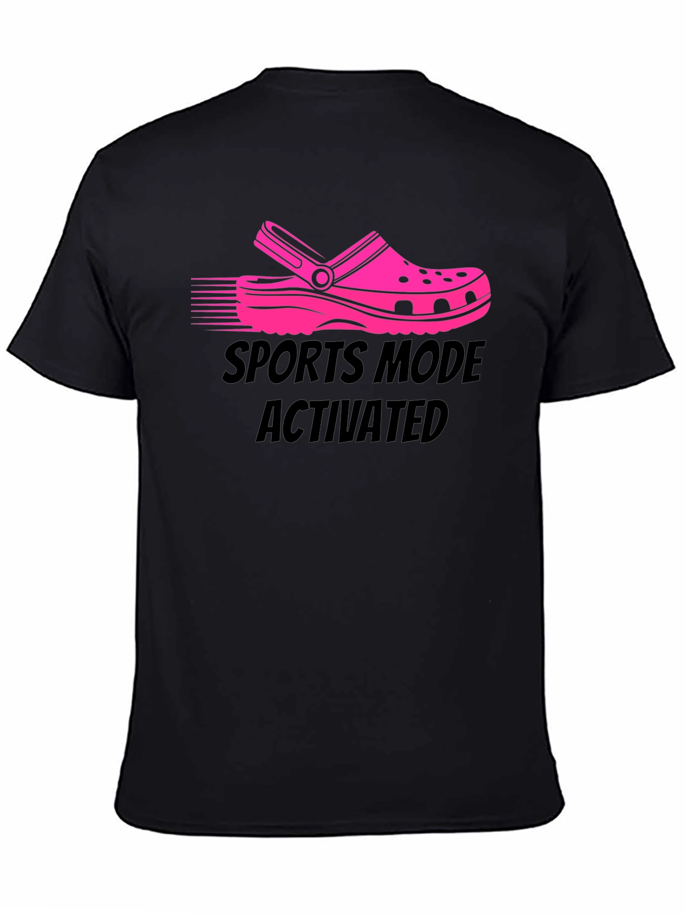 Black Sports Mode Activated T-Shirt view 4