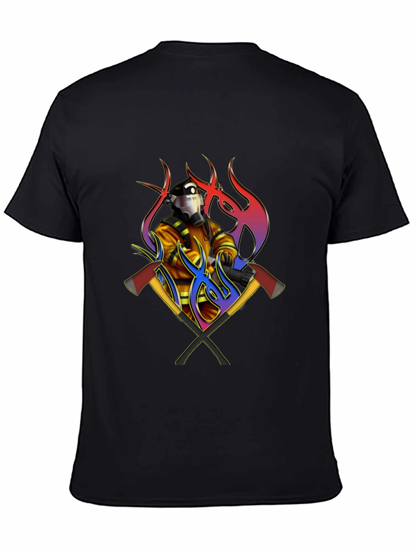 Black Firefighter Graphic Tee view 4
