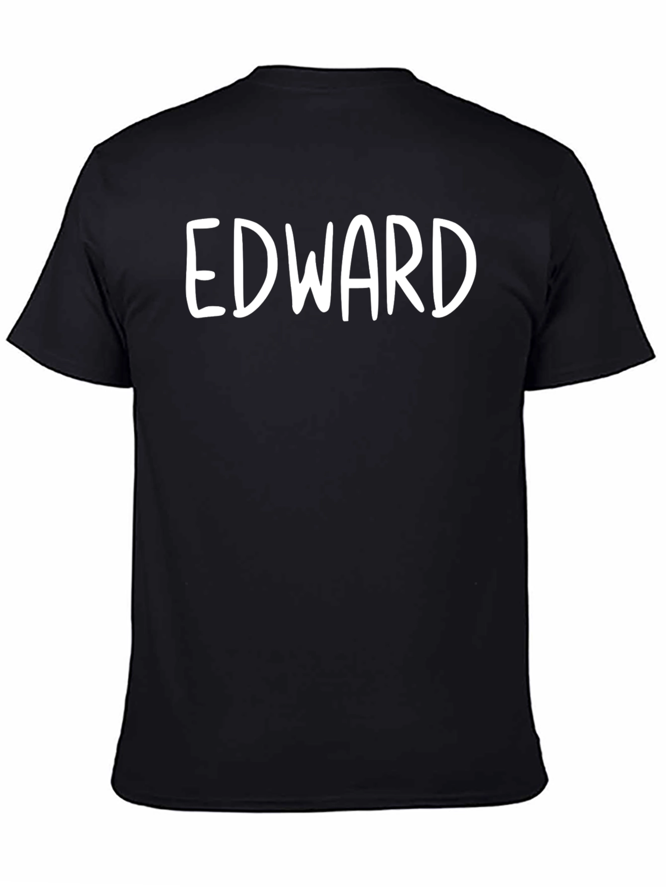 Black Edward Tee - Personalized Name T-Shirt view 4