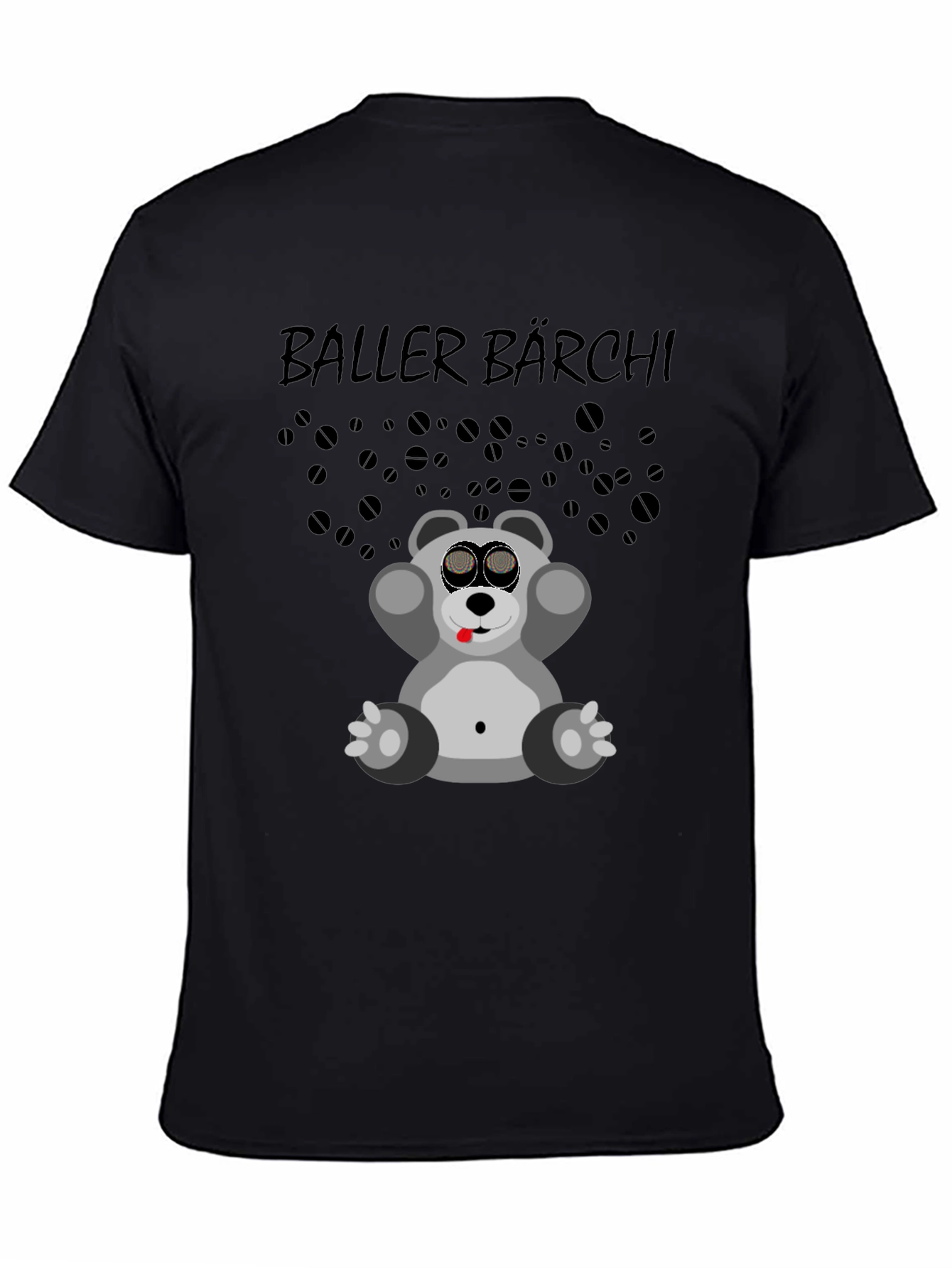 Black Baller Bärchi Graphic Tee - Black Unisex T-Shirt view 4