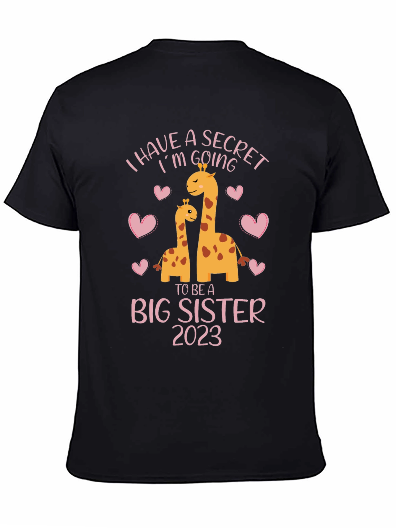 Big Sister 2023 Giraffe Pregnancy Announcement T-Shirt - 4