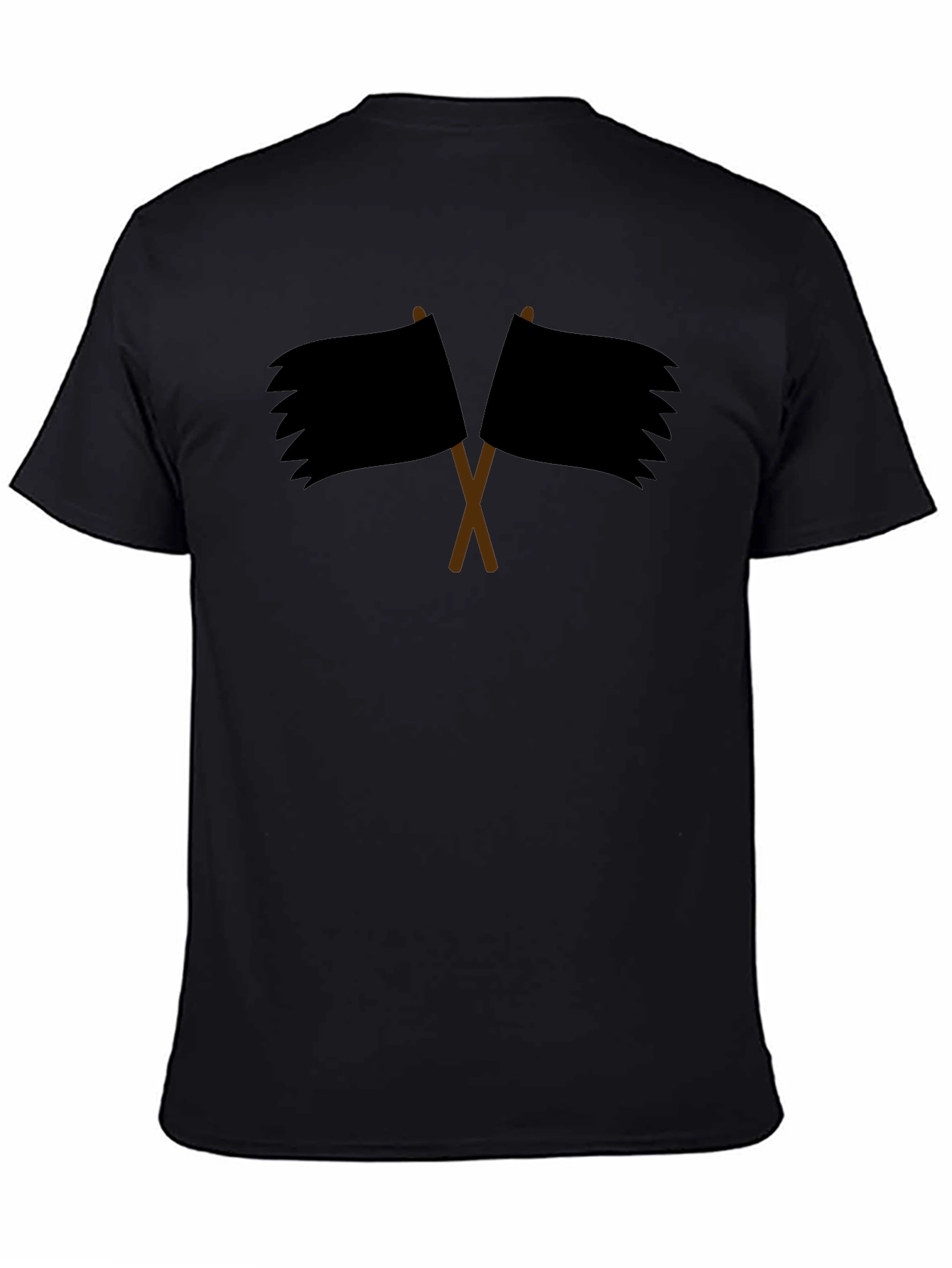 Black Crossed Pirate Flags Graphic Black T-Shirt view 4
