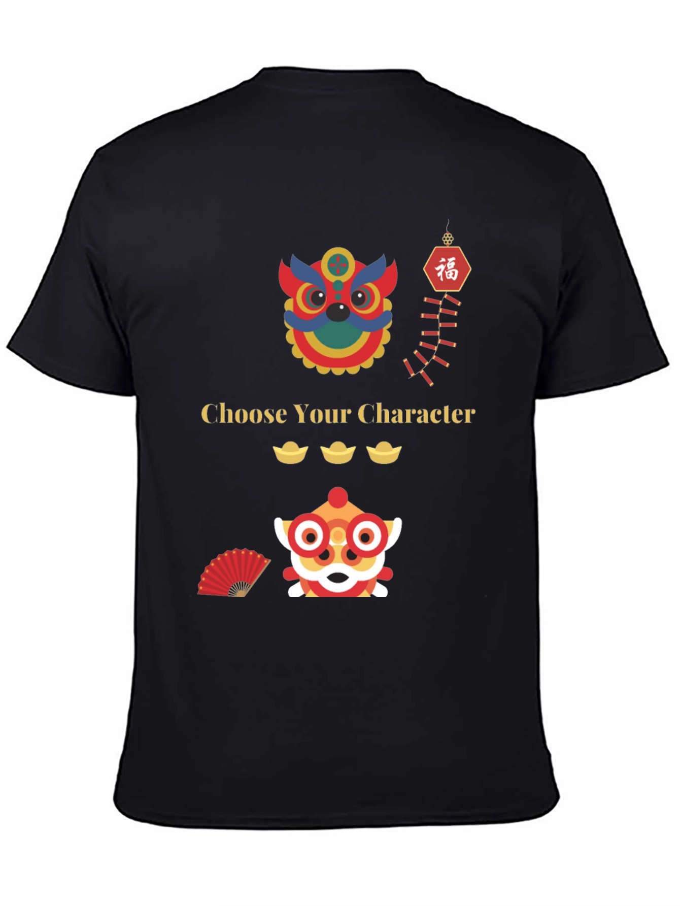 Black Choose Your Character T-Shirt view 4