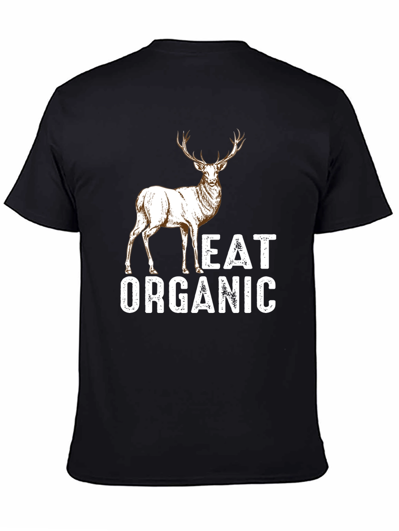 Black Eat Organic Deer Graphic T-Shirt - Mens view 4