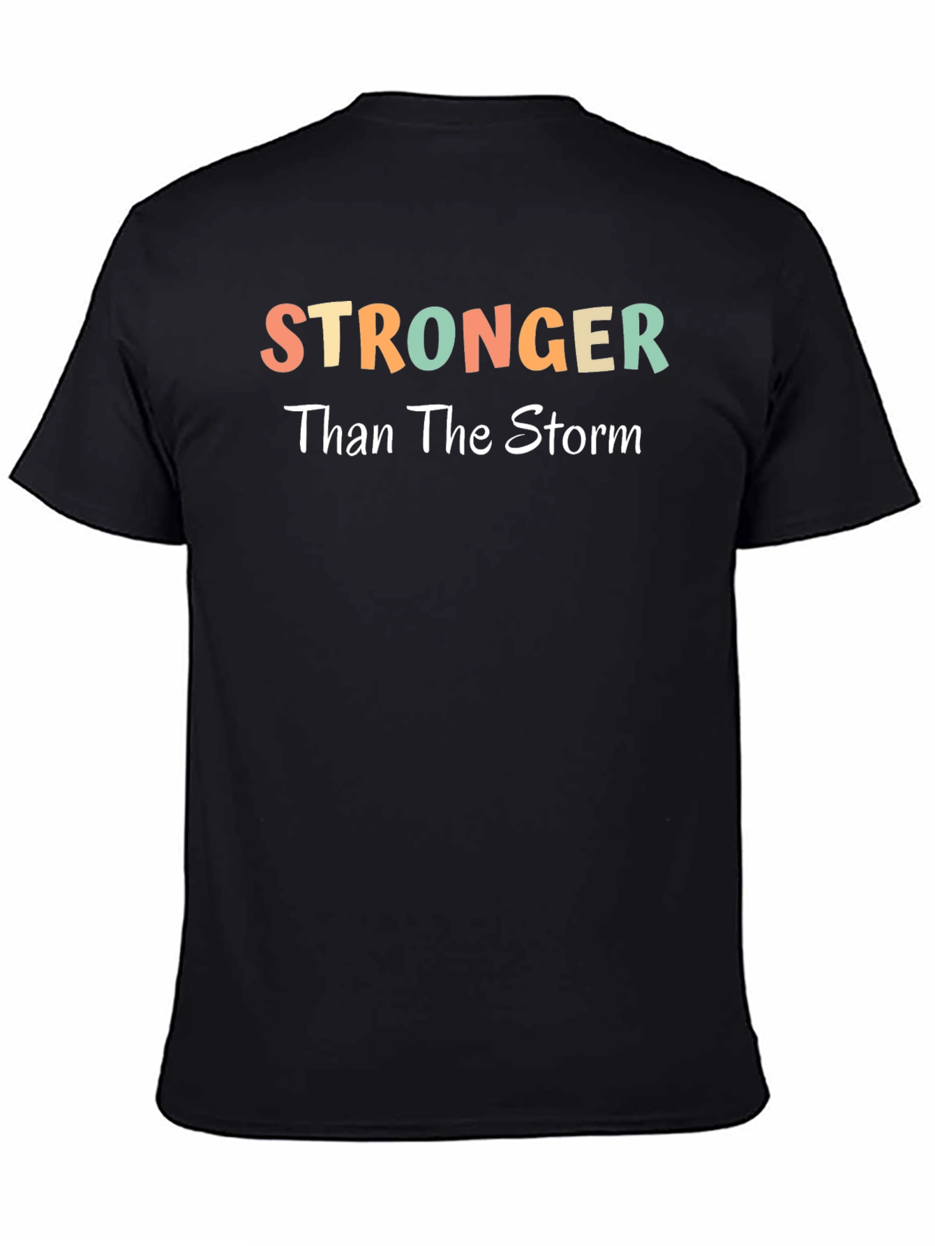 Black Stronger Than The Storm Graphic Tee view 4