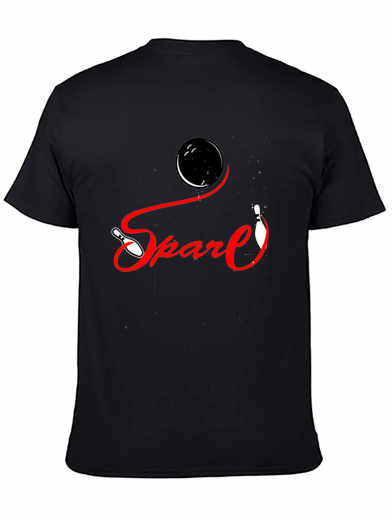 Black Spare Bowling Graphic T-Shirt - Strike Style! view 4
