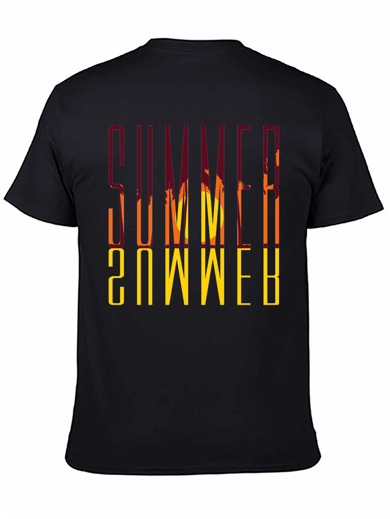 Black Summer Retro Graphic T-Shirt view 4
