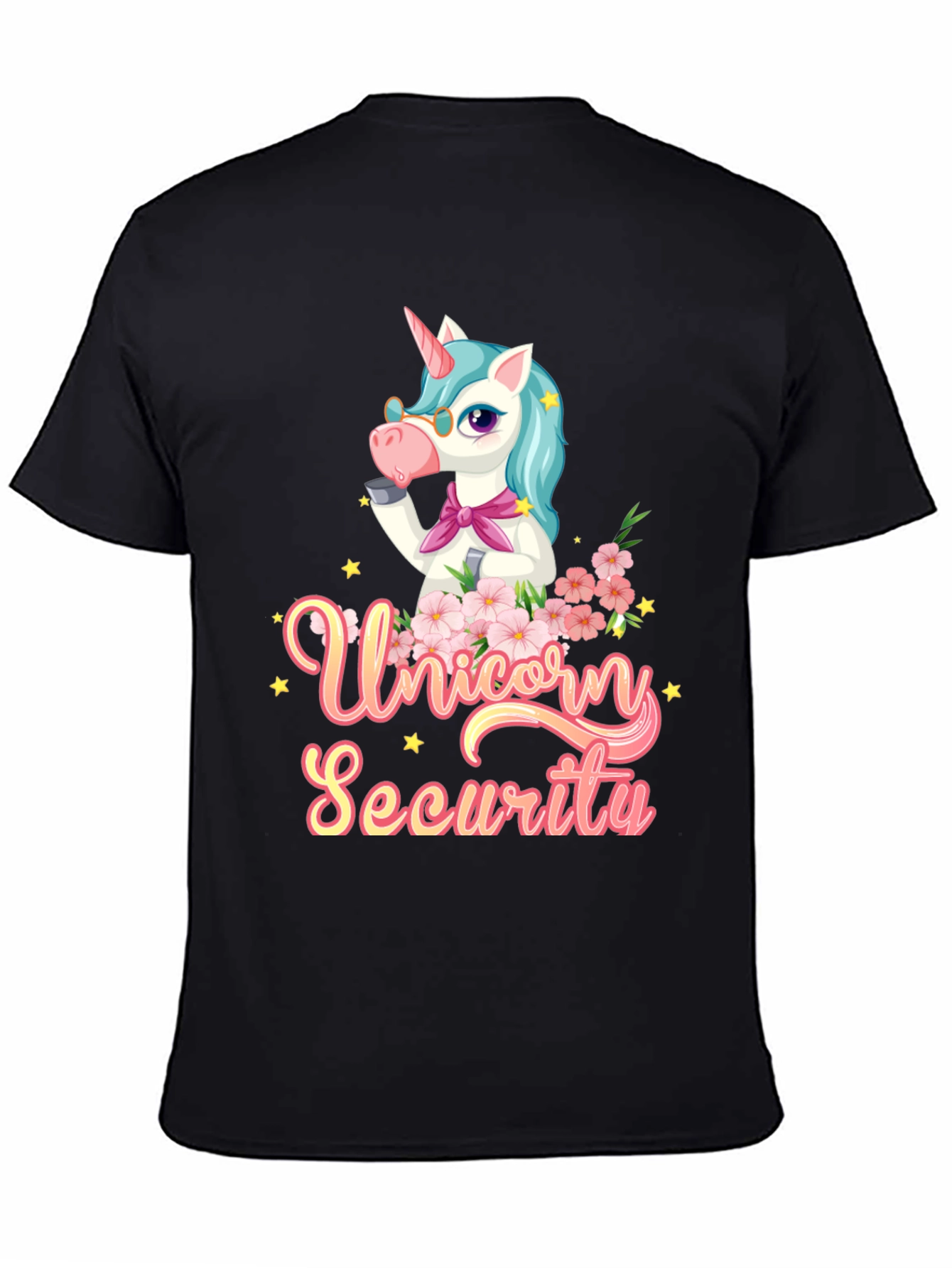 Black Unicorn Security T-Shirt - Magical Protection view 4