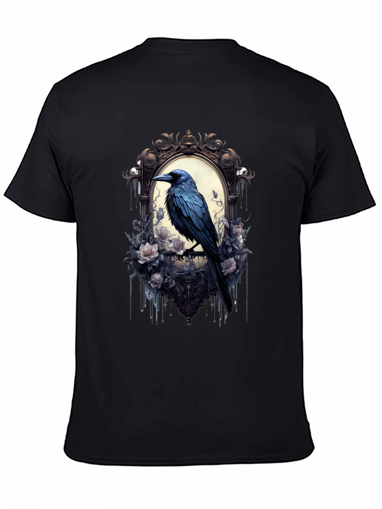 Black Gothic Raven Tee view 4