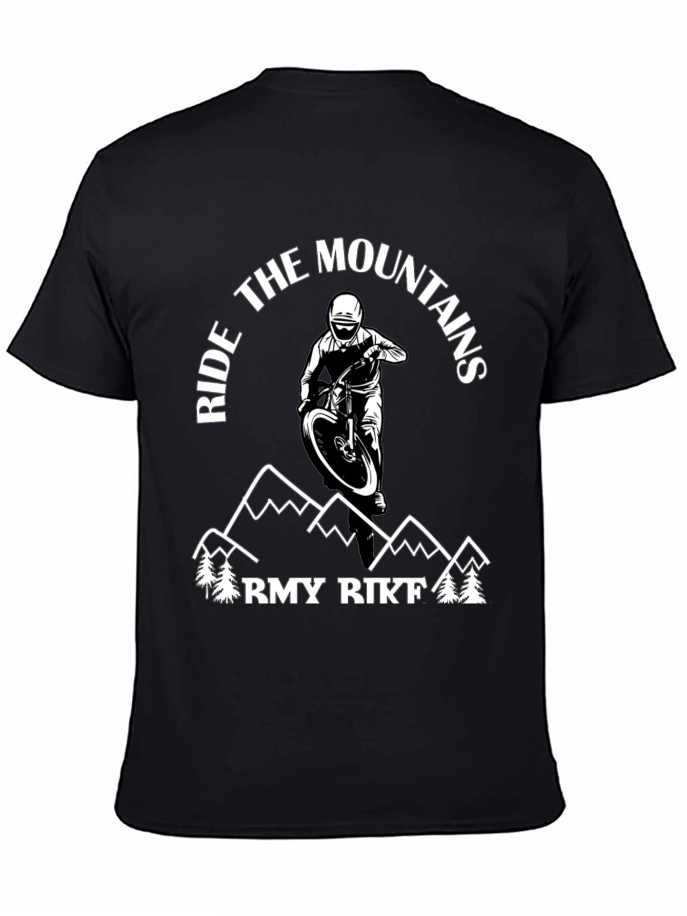 Black Ride the Mountains Graphic Tee view 4