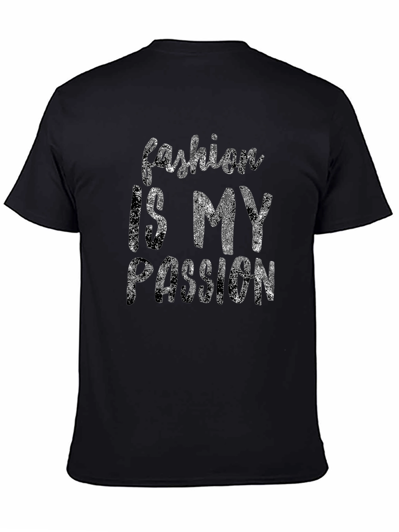 Black Fashion Is My Passion Graphic Tee - Stylish Crew Neck view 4