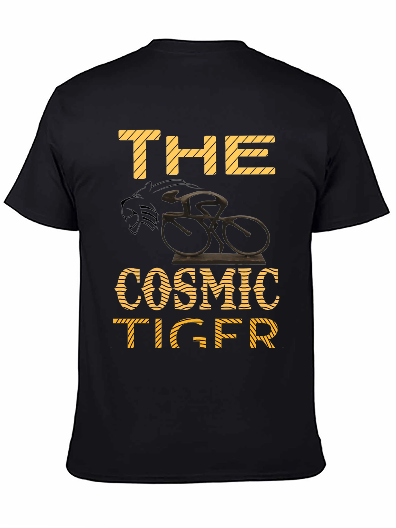 Black The Cosmic Tiger Black T-Shirt view 4