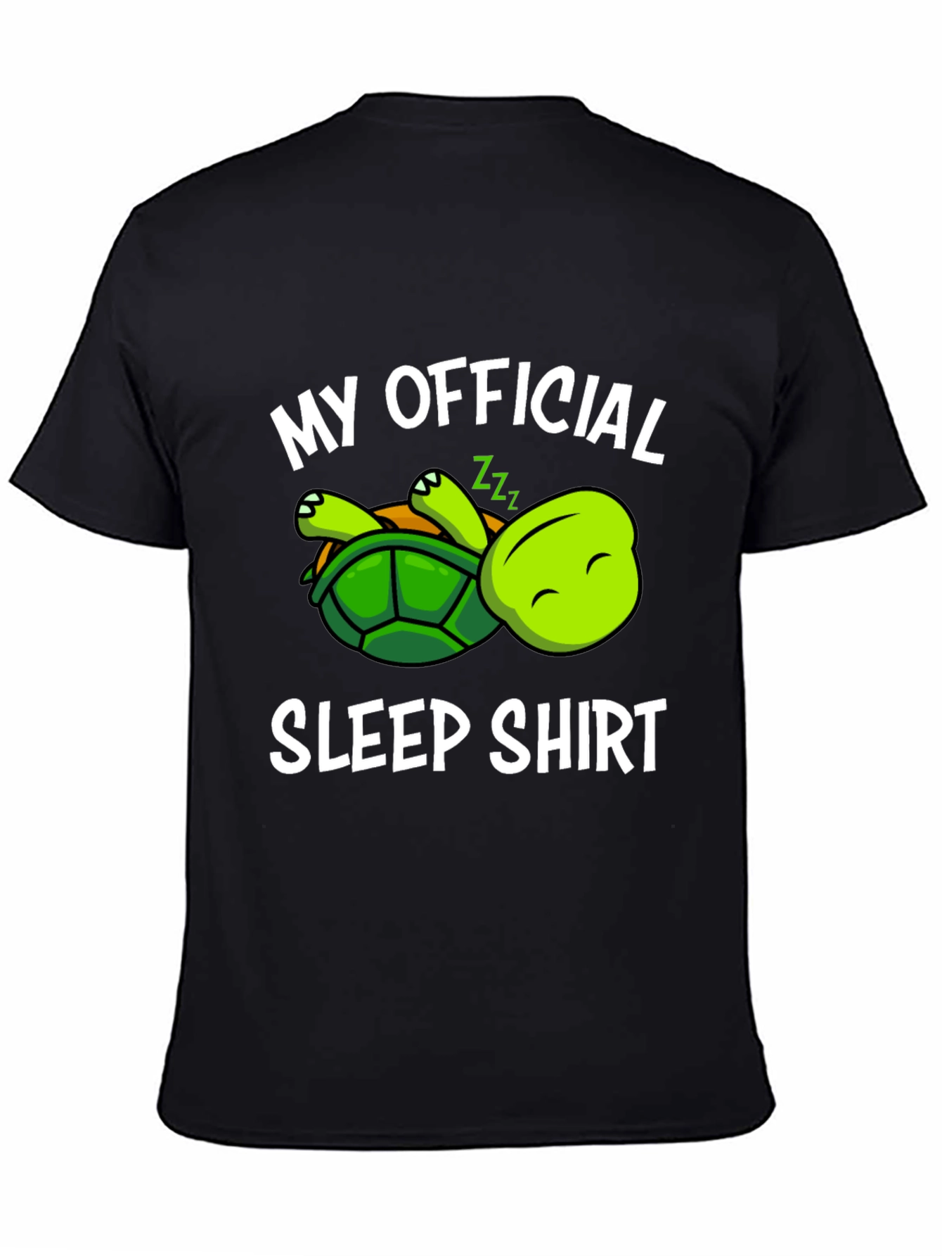 Black Turtle Sleep Shirt - Soft Cotton view 4