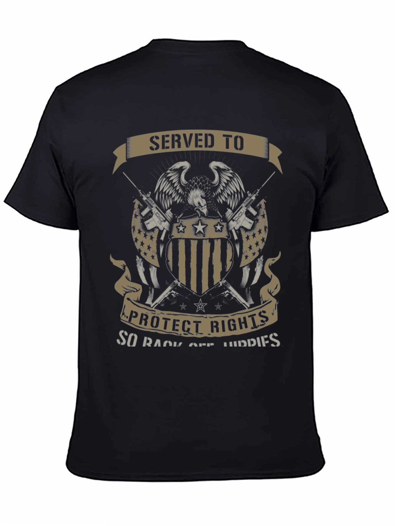 Black Served to Protect T-Shirt view 4