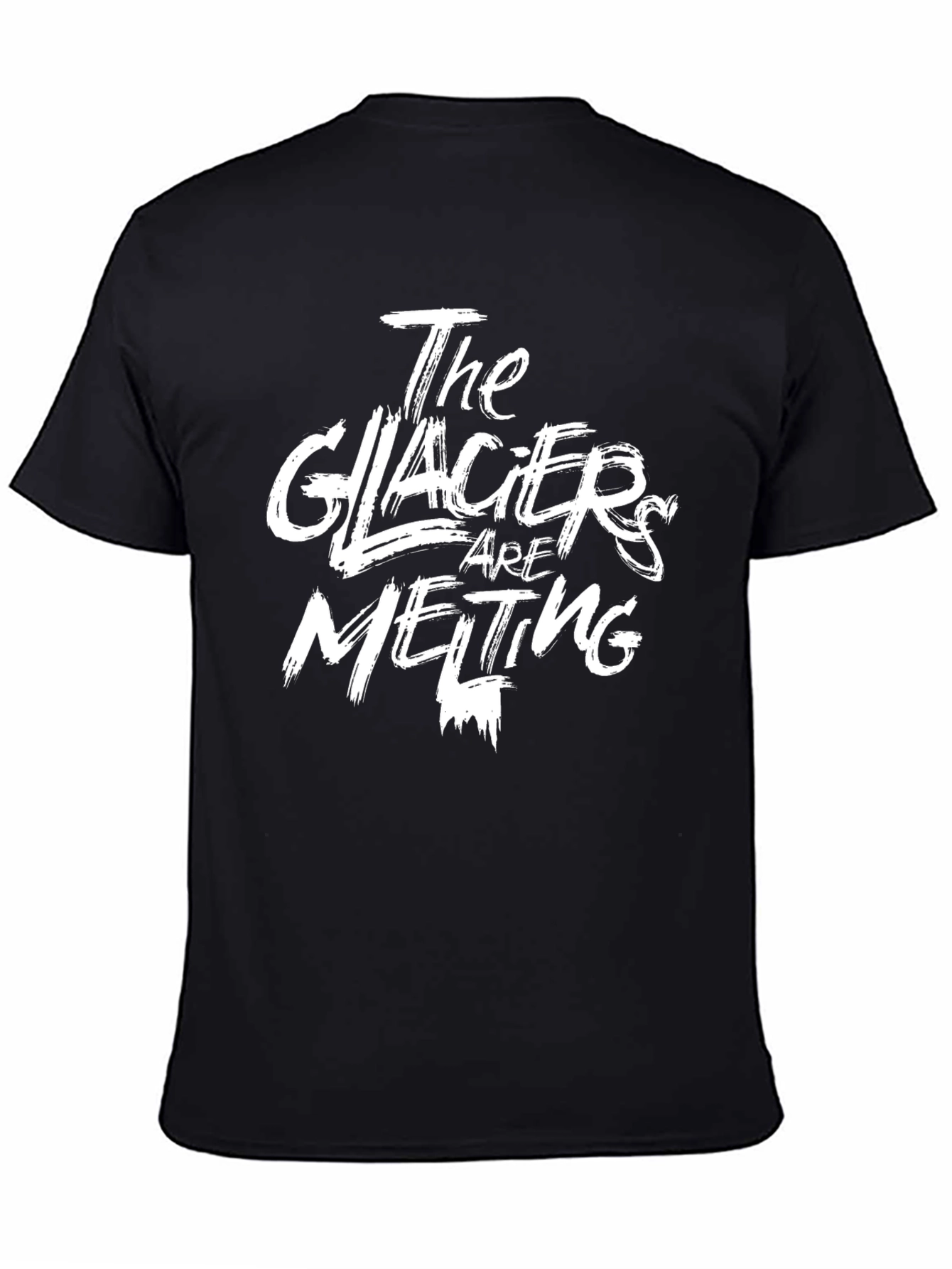 Black The Glaciers are Melting Graphic Tee - Black view 4
