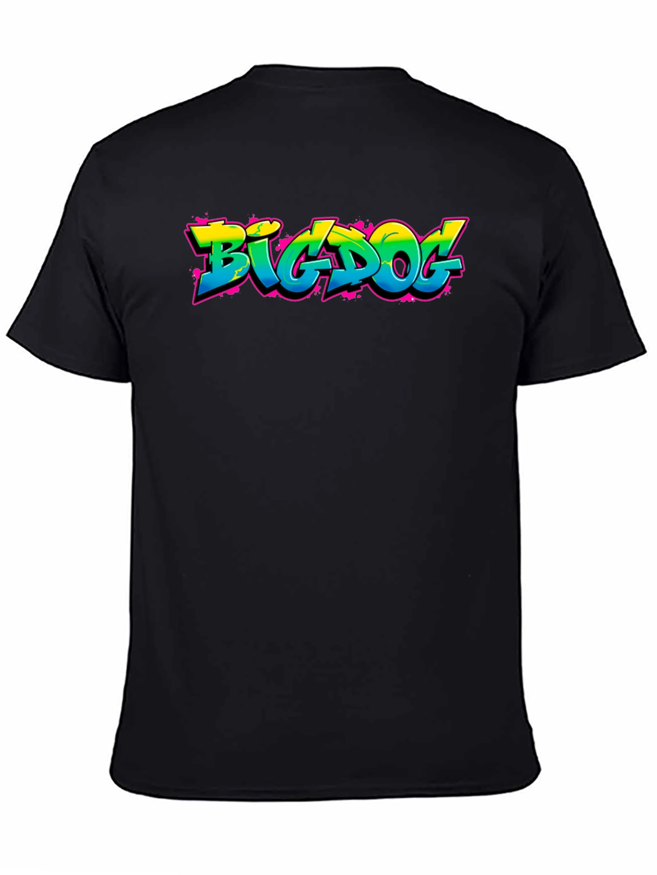 Black Big Dog Graphic Tee - Streetwear Style view 4