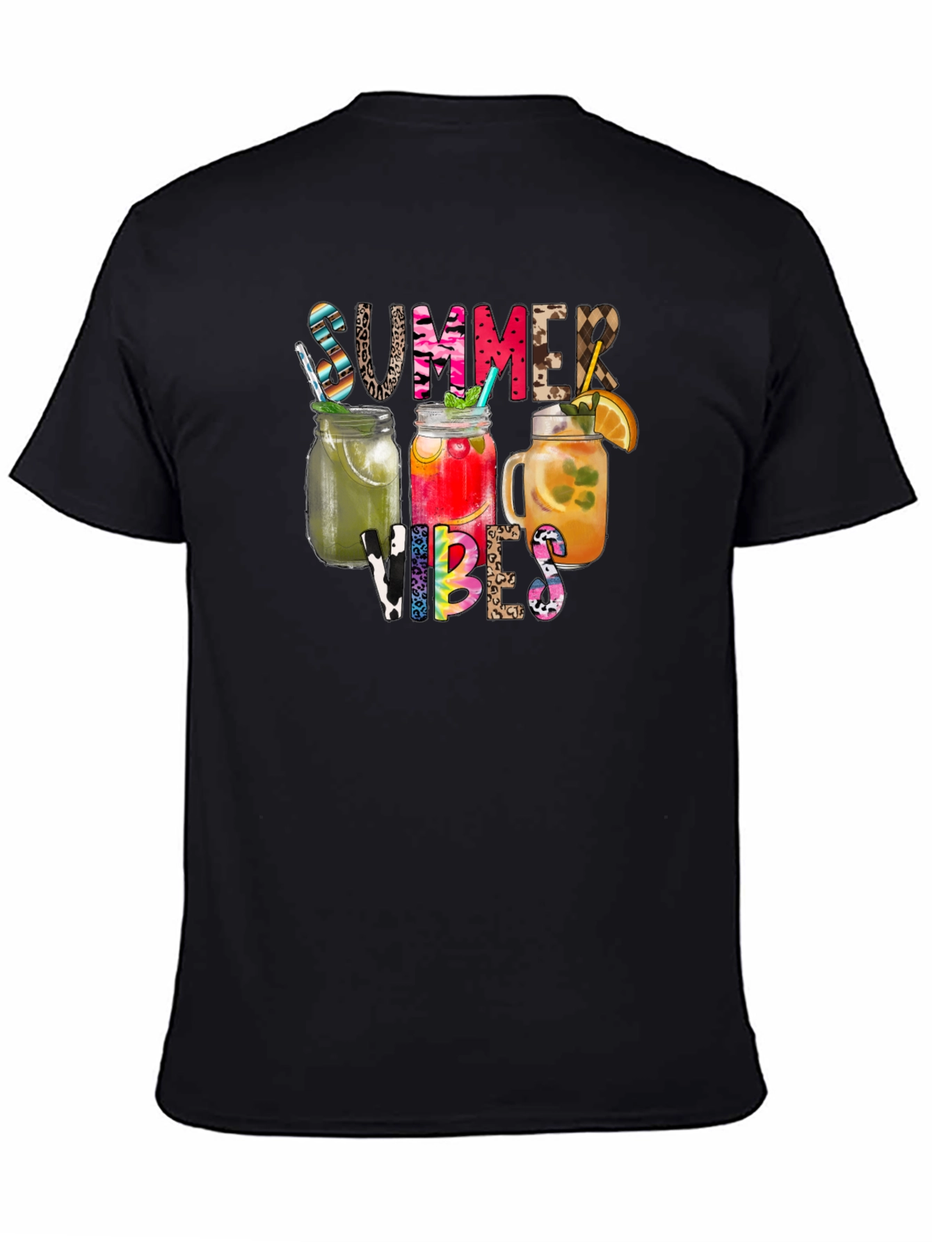 Black Summer Vibes Graphic Tee view 4
