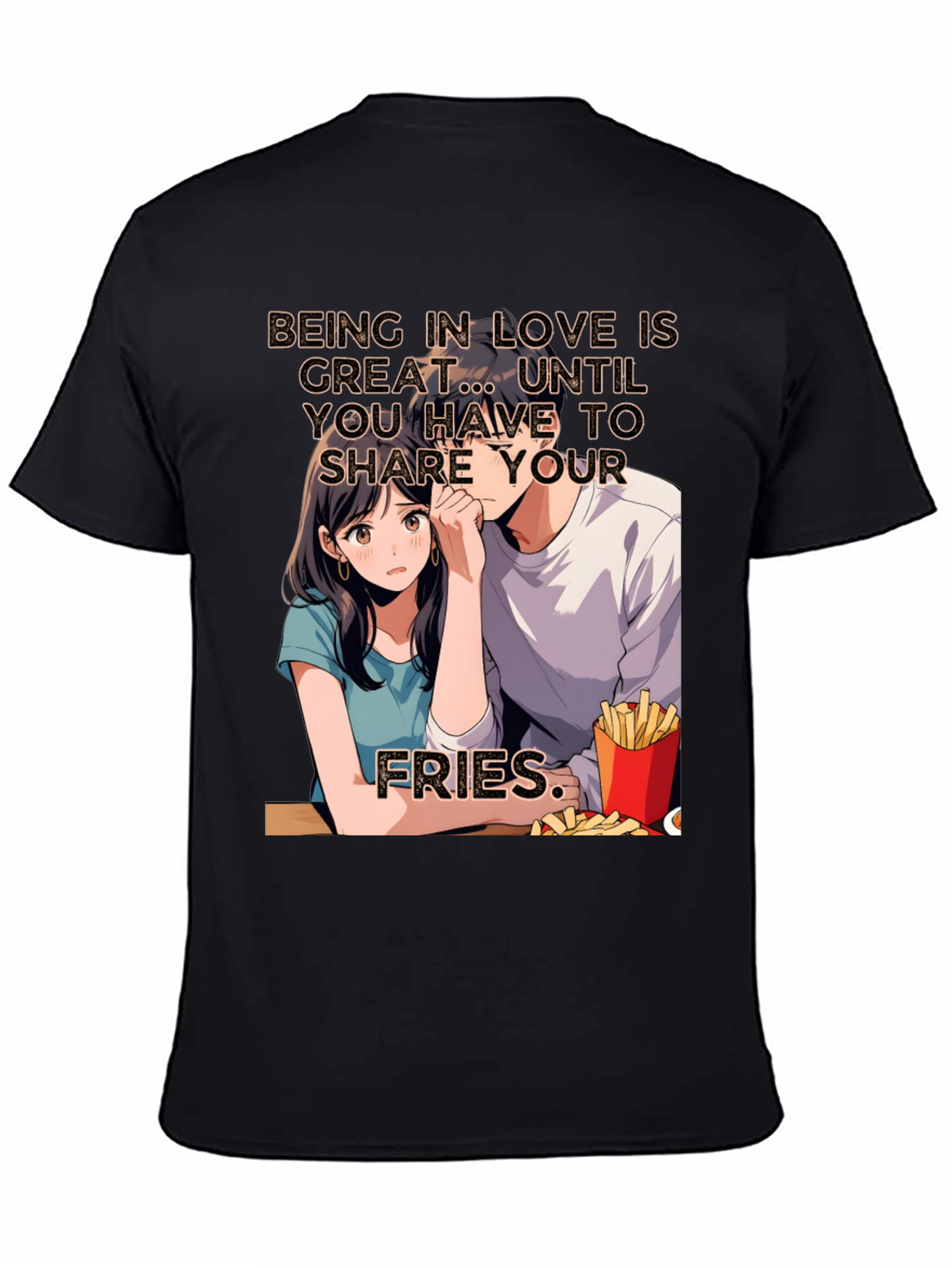 Black Share Your Fries Graphic T-Shirt view 4