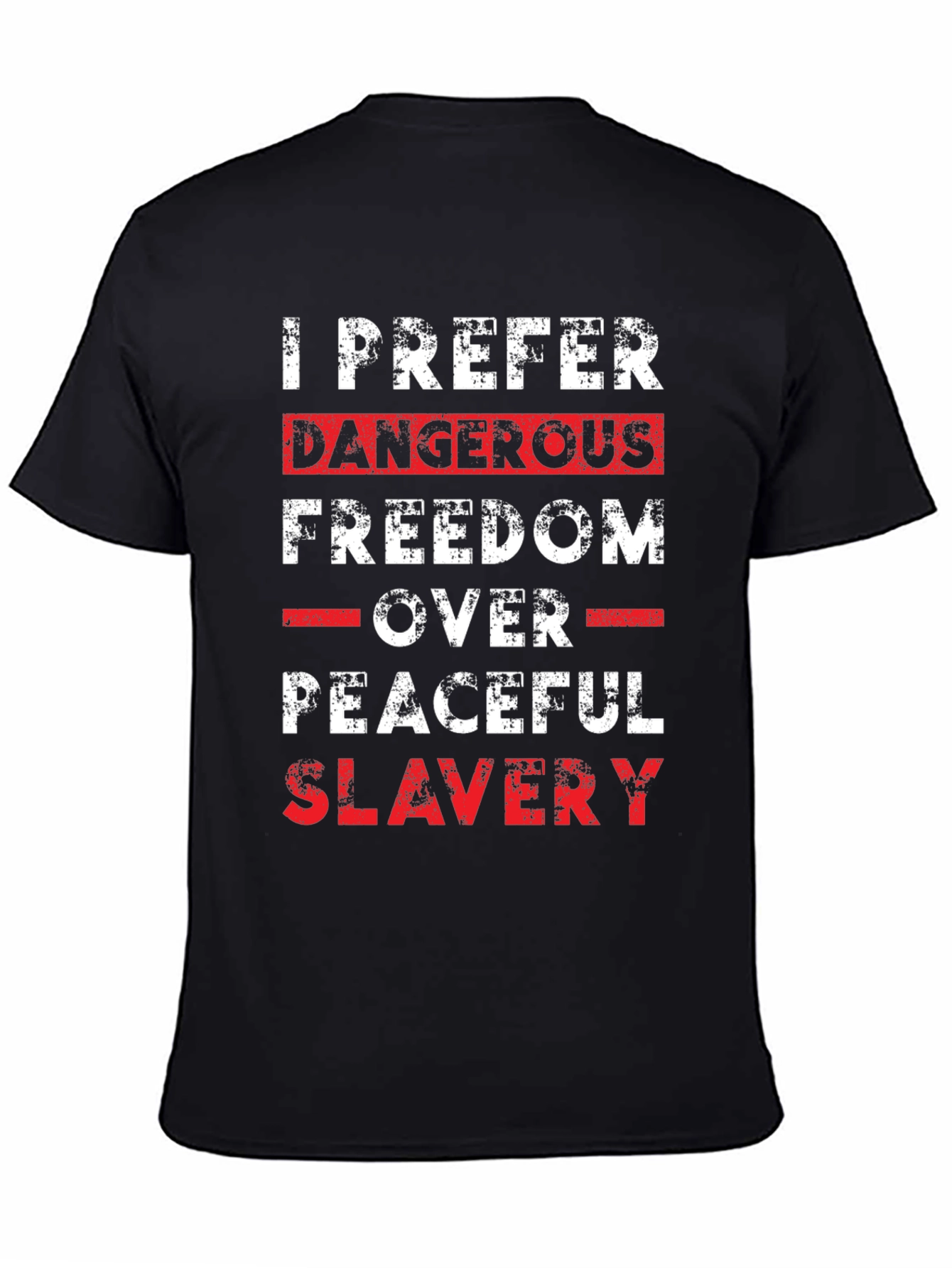 Black Dangerous Freedom Graphic Tee view 4