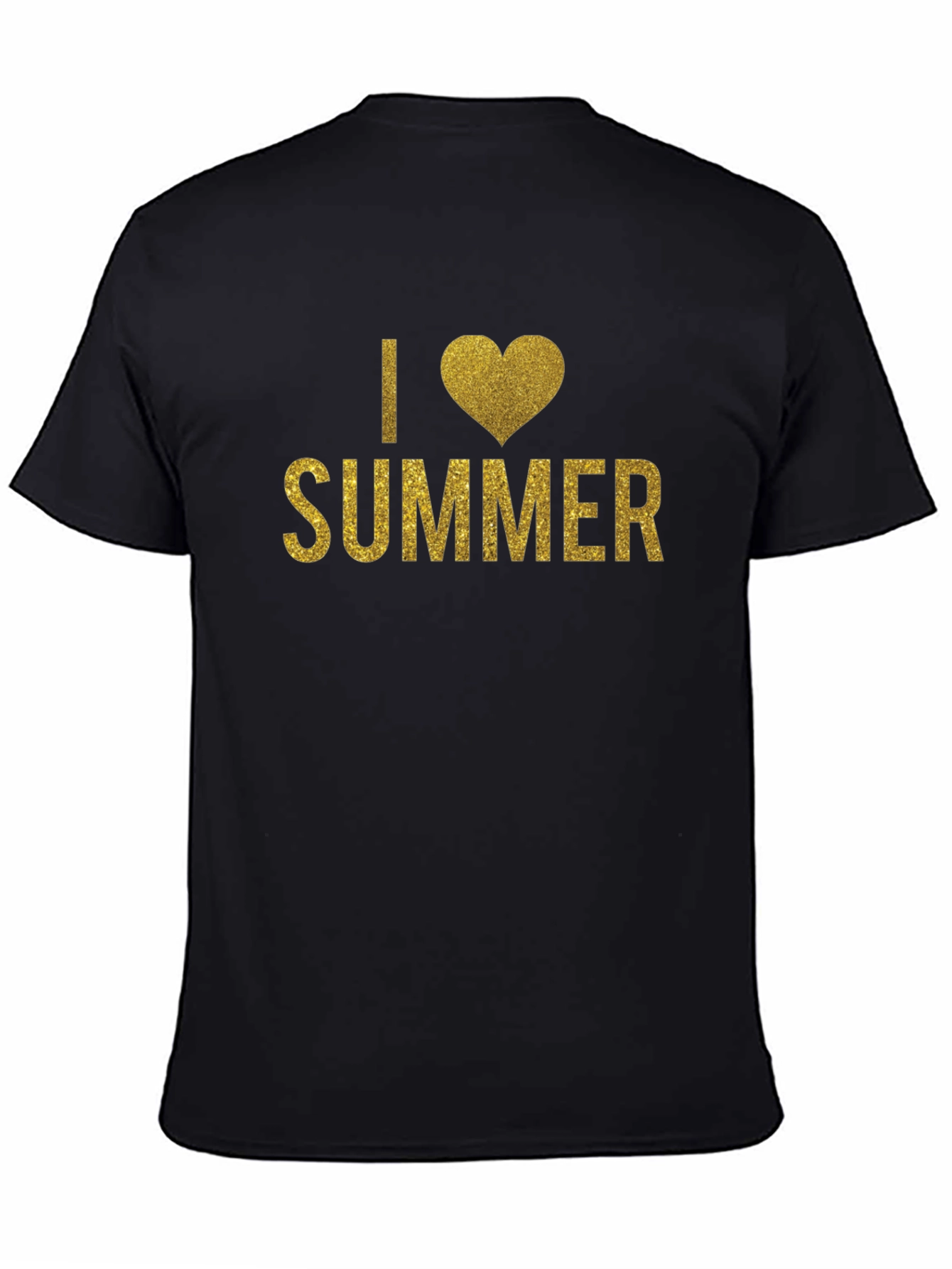 I Heart Summer Graphic Tee - Black Short Sleeve T-Shirt - 4