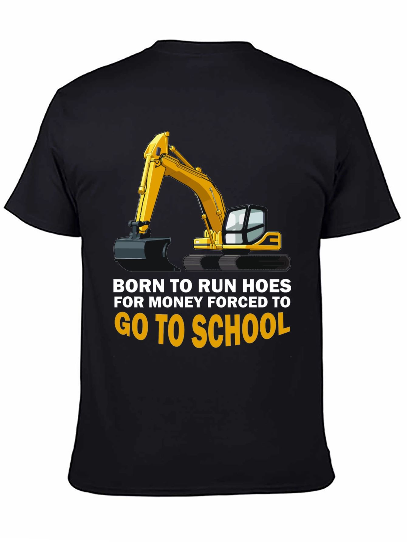 Black Born to Run Hoes T-Shirt view 4