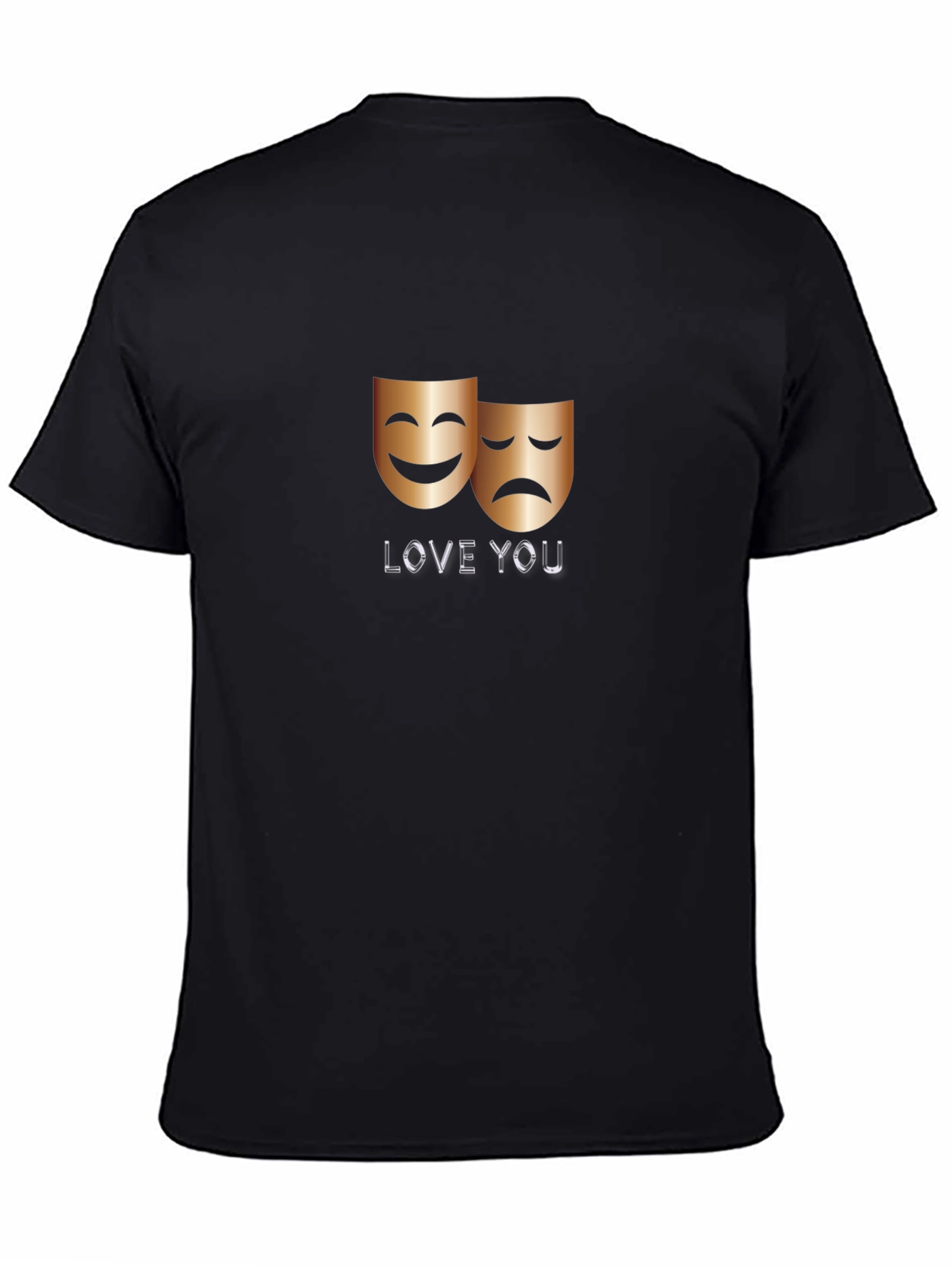 Black Love You Drama Masks Graphic Tee view 4