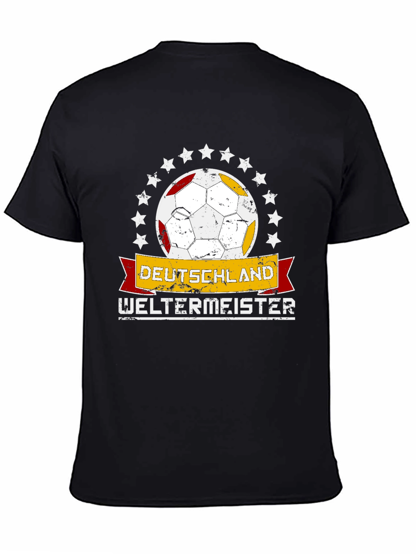 Black Deutschland Weltmeister Soccer T-Shirt view 4