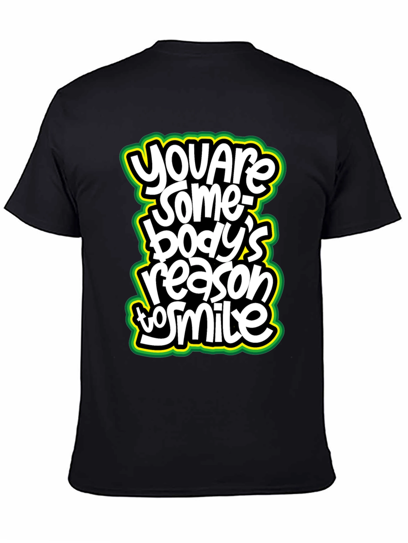 Black You Are Somebody's Reason to Smile Graphic Tee view 4