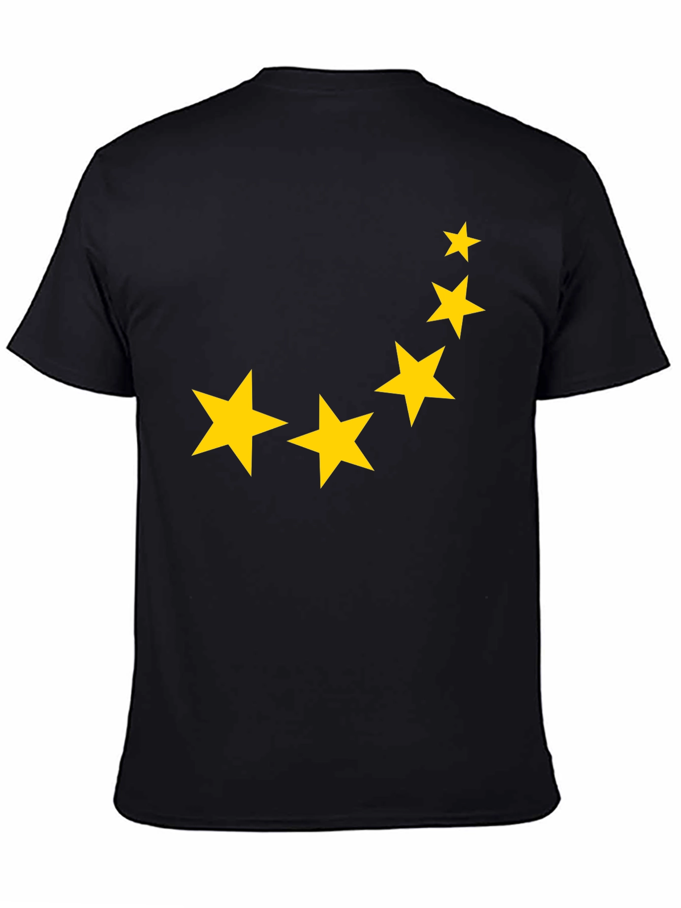Black Starry Night Tee - Graphic Print Crew Neck T-Shirt view 4