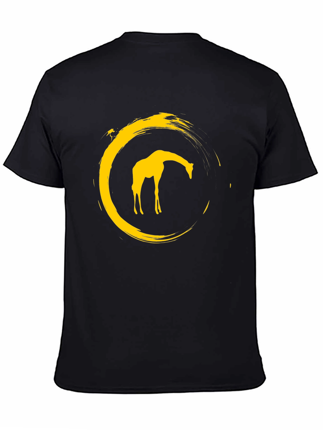 Black Giraffe Circle Graphic Tee - Modern Stylish Design view 4