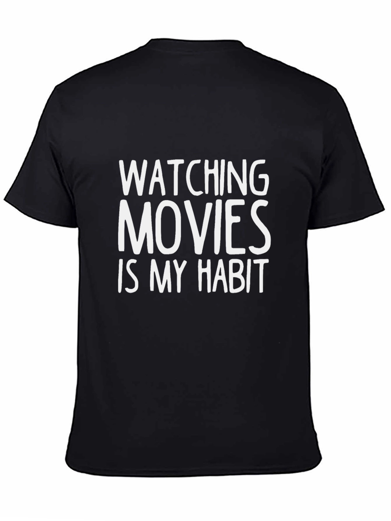 Black Watching Movies Is My Habit Graphic Tee view 4