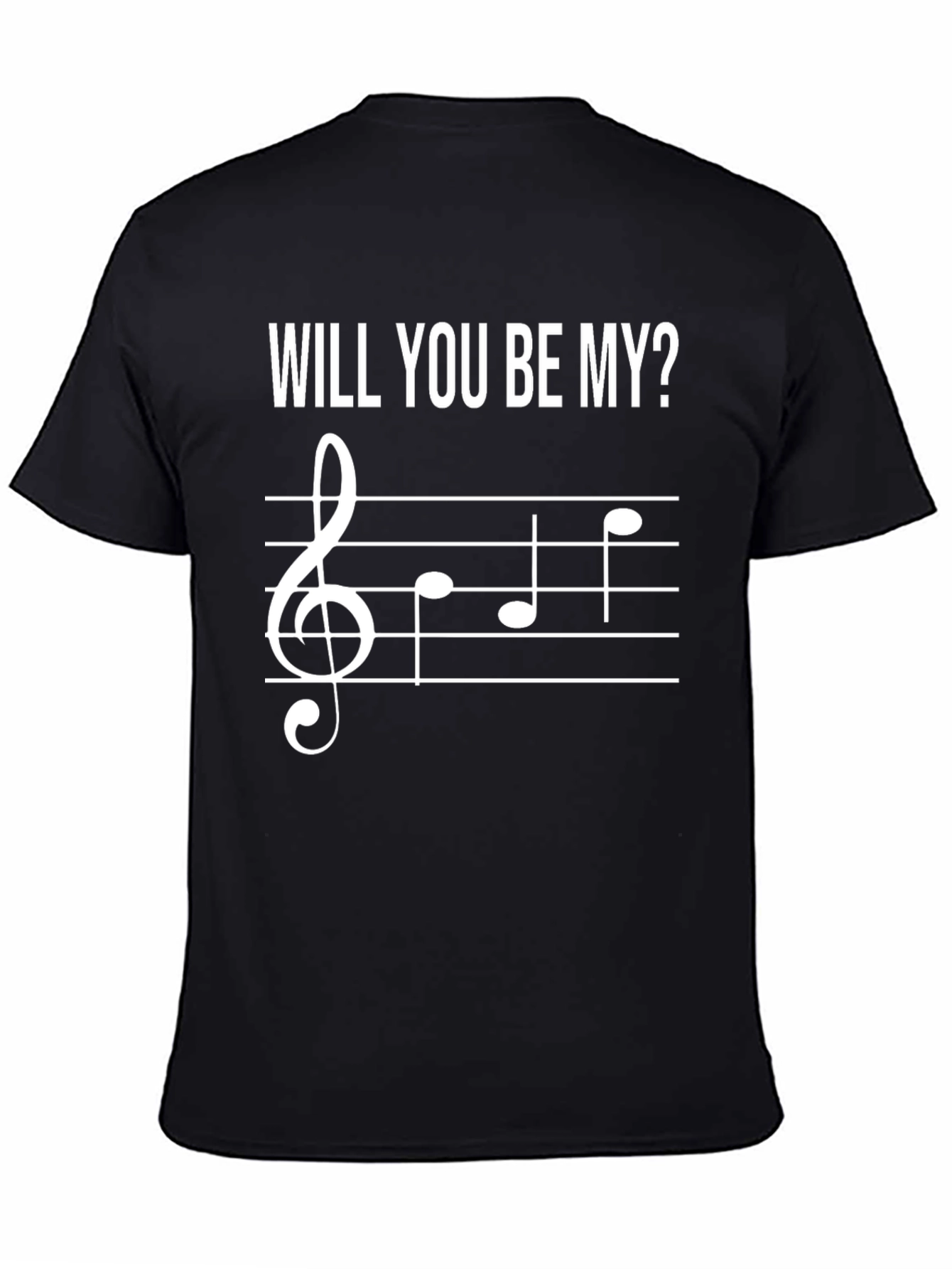 Black Musical Proposal T-Shirt: Will You Be My Do Re Mi? view 4