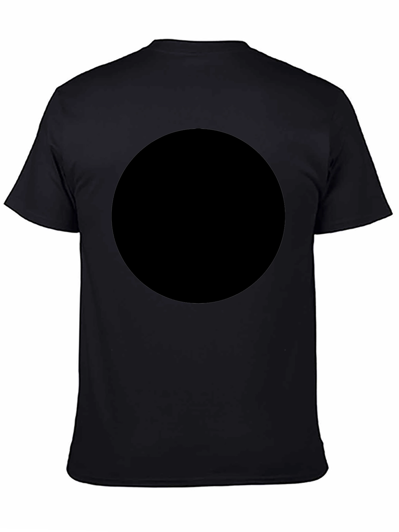 Black Men's Black Casual T-Shirt view 4