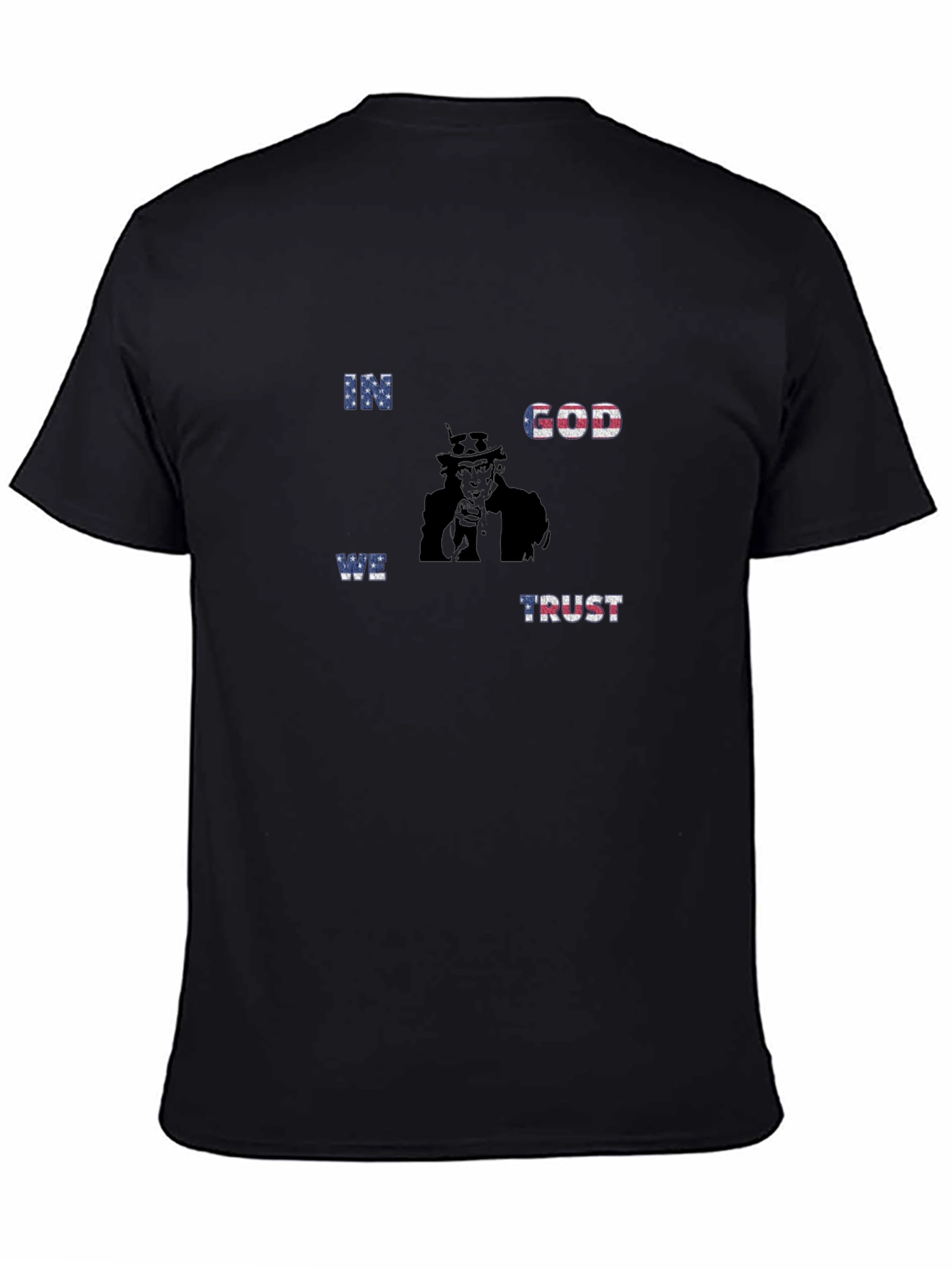 Black In God We Trust Patriotic T-Shirt view 4