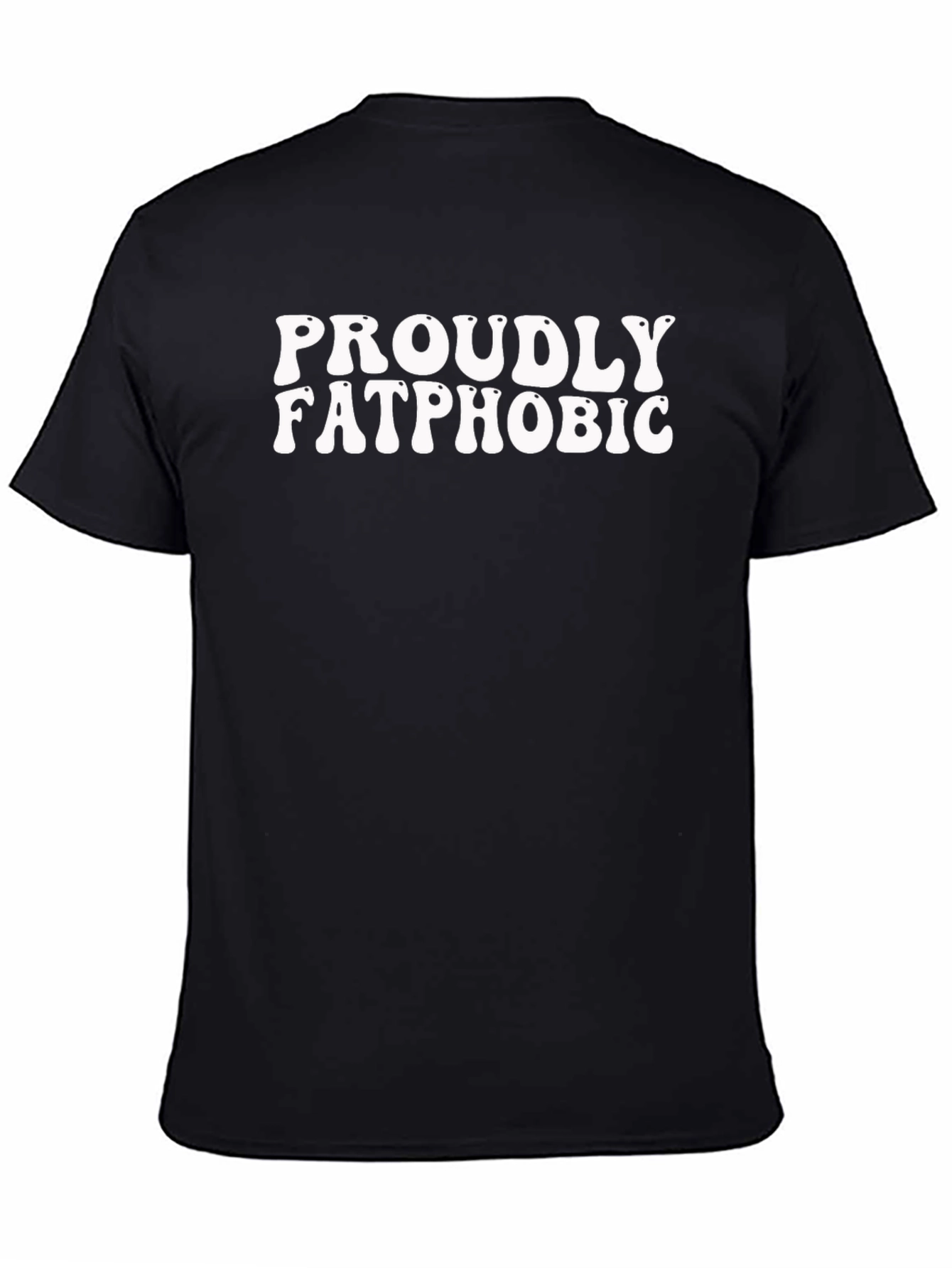 Black Proudly Fatphobic Statement Tee view 4