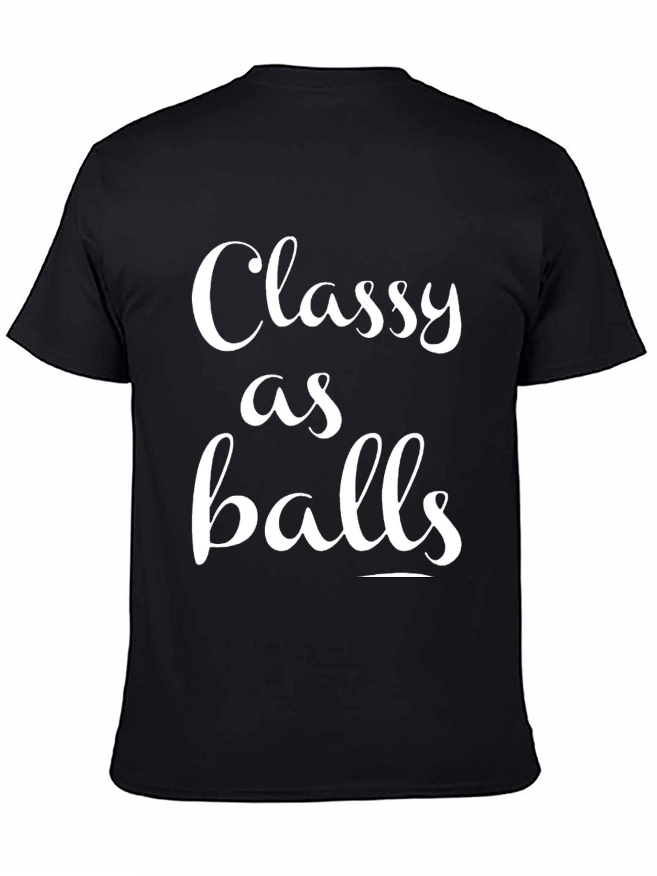 Black Classy as Balls Graphic Tee view 4